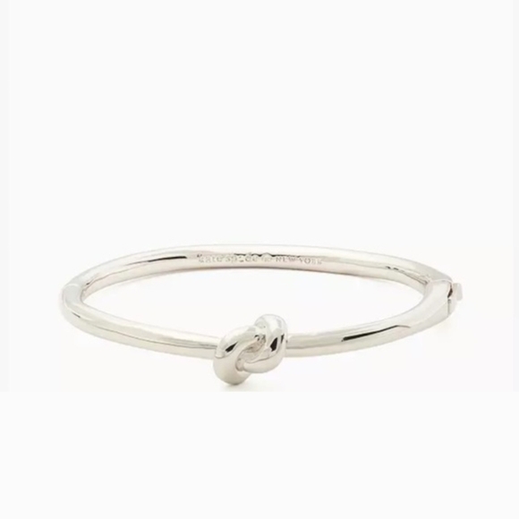 🩶🔹️Kate Spade🔹️ Sailor's Knot Hinge Bangle Silver [$79] - Picture 4 of 5